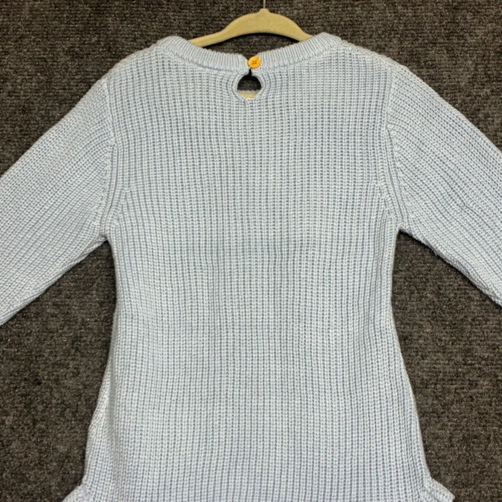 Baby Girl Knit Sweater Romper Light‎ Blue 9-12M I Love You To The Moon Cottage